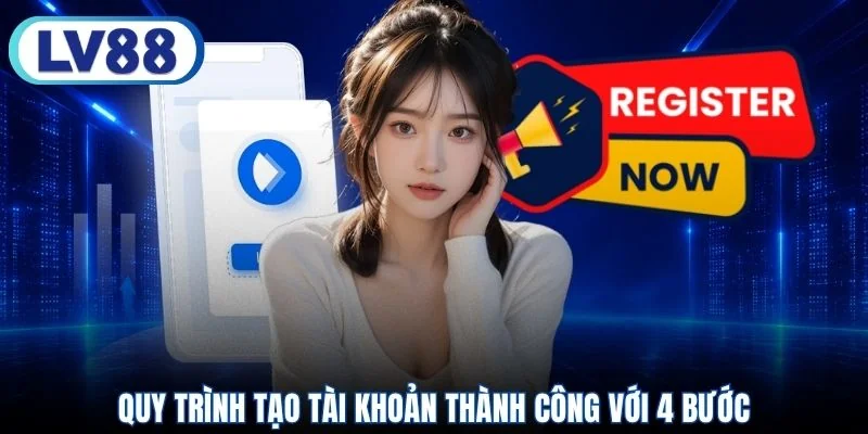 Quy trình tạo tài khoản thành công với 4 bước